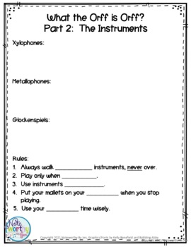 Preview of What the Orff is Orff? HANDOUT Part 2:  The Instruments