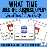 What time does the business open? Task Cards