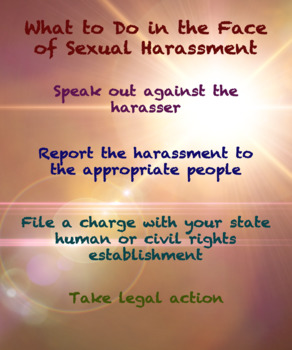 Preview of What to Do in the Face of Sexual Harassment (Poster)