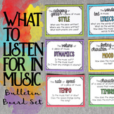 What to Listen for in Music Bulletin Board Set
