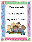What to do when someone is annoying you/ Conflict Resolution Poster