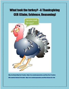 Preview of What took the Turkey? - A Thanksgiving CER (Claim, Evidence, and Reasoning)