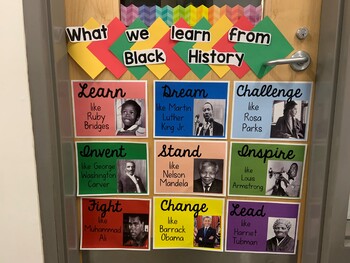 What we Learn from Black History Door Decoration by HiTeachKinder