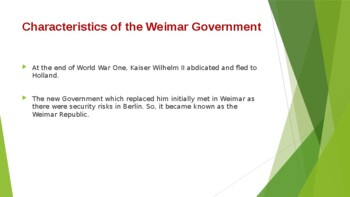 Preview of What were the characteristics of he Weimar Republic?