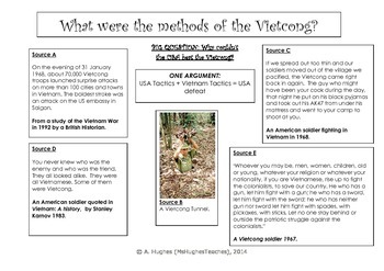 Preview of What were the methods of the Vietcong during the Vietnam War? DBQ