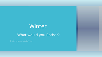 Preview of What would you rather. Winter
