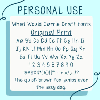 Preview of WhatWouldCarrieCraft Original Print Font | Personal Use
