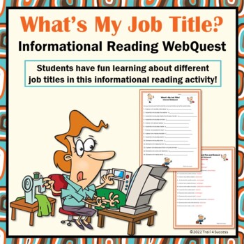 Preview of What's My Job Occupation Titles Online Research Webquest Worksheet