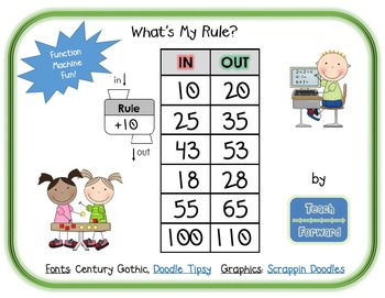 Preview of What's My Rule? Function Machine Math Center