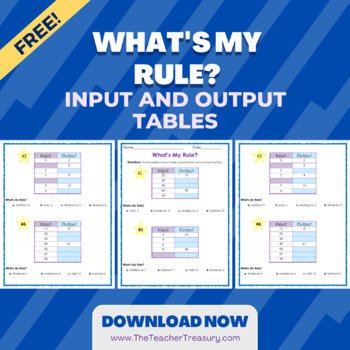 Preview of What's My Rule?: Input and Output Tables