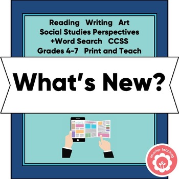 Preview of Summarizing a Current Event Social Studies Art +Word Search CCSS Grades 3-6