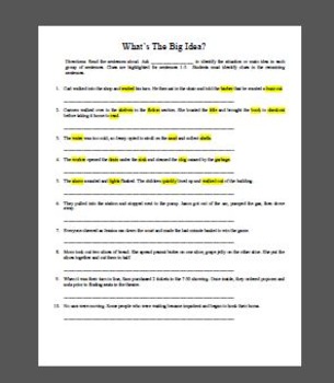 Preview of What's The Big Idea?