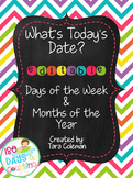 Days, Months, Years, and Dates~Editable  (chalkboard/chevron)