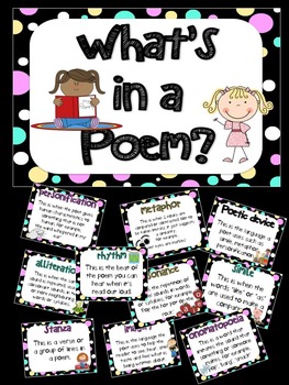 Whats in a Poem? Language features of Poetry charts. by For the love of it