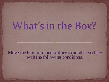 Preview of What's in the Box? Improvisation/Movement Exercise
