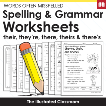Preview of ELA Worksheets - Spelling Grammar Reading Worksheets - No Prep ELL Sub Plans HW