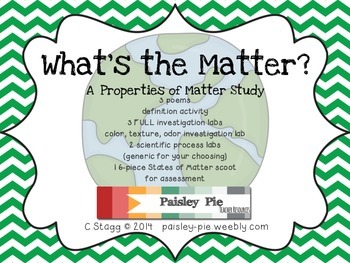 Preview of SCIENCE: What's the Matter?- Properties of Matter Investigation Unit