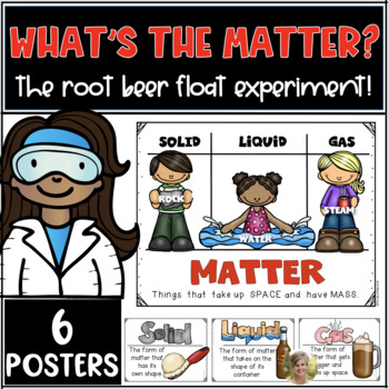 Preview of What's the Matter Root Beer Float Experiment Posters Kindergarten & First Grade