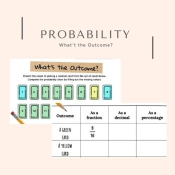 Preview of What's the Outcome - Probability Worksheet