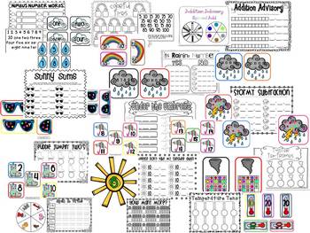 Weather Unit Kindergarten Math & Literacy Centers by Julie Lee | TpT