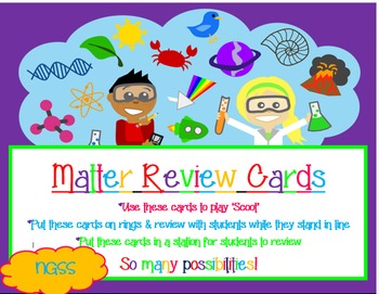 Preview of Whats the matter?! -Matter Review/Scoot Cards- *FREEBIE*
