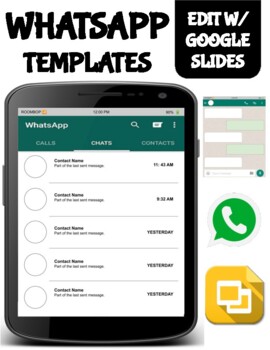 Preview of WhatsApp Template (Editable on Google Slides)