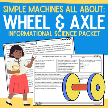 Preview of Wheel & Axle: Simple Machines: Informational Articles, Worksheets, & Vocabulary
