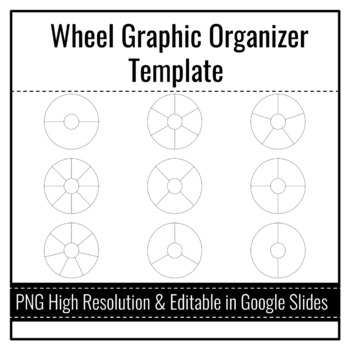 Preview of Wheel Graphic Organizer Template  Editable in Google Slides