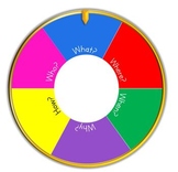 Interactive Wheel Spinner - Six Colors (Wh- questions)