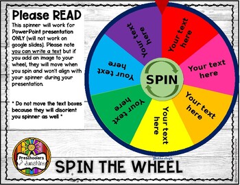 Preview of Wheel Spinner for Distance Learning (FULLY EDITABLE on PowerPoint)