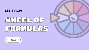 Preview of Wheel of Formulas - Counting Atoms in Chemical Formulas