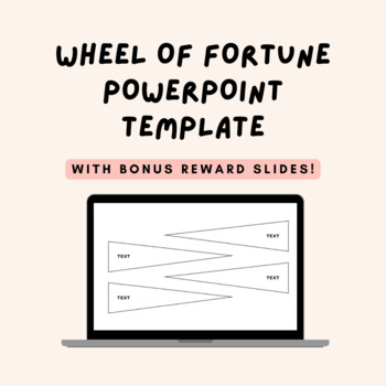 Preview of EDITABLE Wheel of Fortune Template (With BONUS rewards slides!)