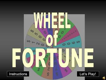 Preview of Wheel of Fortune PowerPoint Game Show Templates Zoom GOOGLE Slides