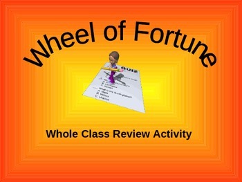 Wheel Of Fortune Worksheets Teaching Resources Tpt