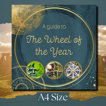 Preview of Wheel of the Year Guide - history of pagan wiccan festivals with calendars - A4