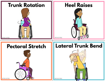 Seated Exercise Activity Cards and Printables