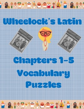 Preview of Wheelock's Latin Chapters 1-5 Vocabulary Puzzles