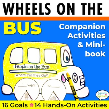 Preview of Wheels On The Bus Back to School Speech Therapy Activities Early Intervention