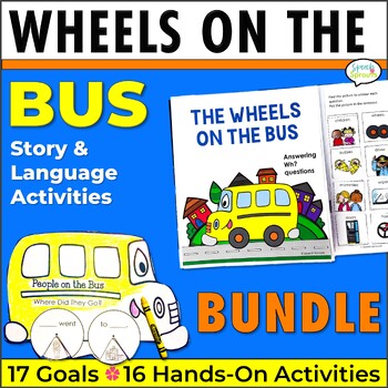 Preview of Wheels On The Bus Bundle Back to School Speech Therapy Activities