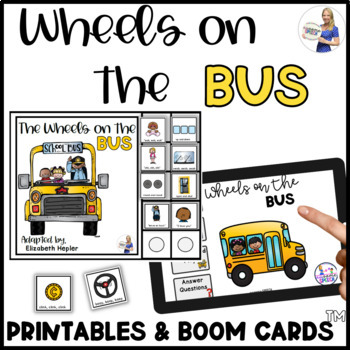 Preview of Wheels on the Bus Adaptive Book Unit (Interactive Book & Boom Cards)