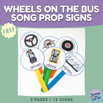 Preview of Wheels on the Bus Circle Time Song Props
