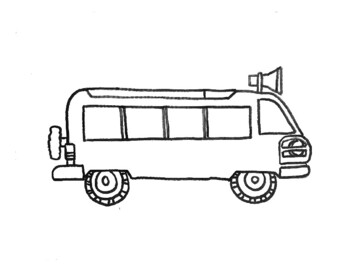 Preview of Wheels on the Bus Coloring Page