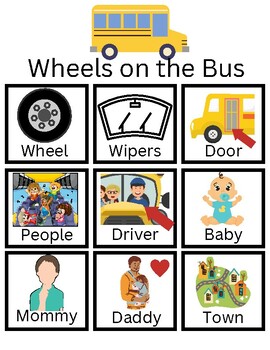 Preview of Wheels on the Bus Song Board