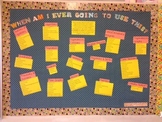 "When Am I Ever Going to Use This?" math bulletin board