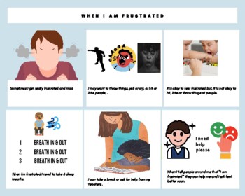 Preview of When I Am Frustrated Social Story For Teacher Use (Boys)
