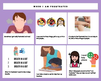 Preview of When I Am Frustrated Social Story For Teacher Use (Girls)