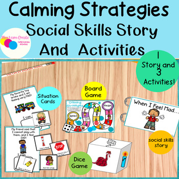 Preview of When I Feel Mad Social Skills Story and Calming Strategies Activites