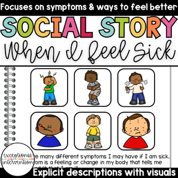 When I Feel Sick Social Story by Exceptional Intervention | TPT