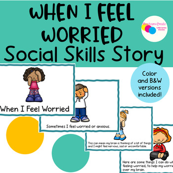 Preview of When I Feel Worried Social Skills Story