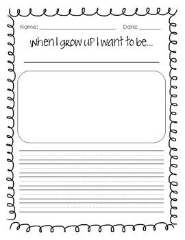 When I Grow Up Writing by Stayin Sharp in Primary | TpT